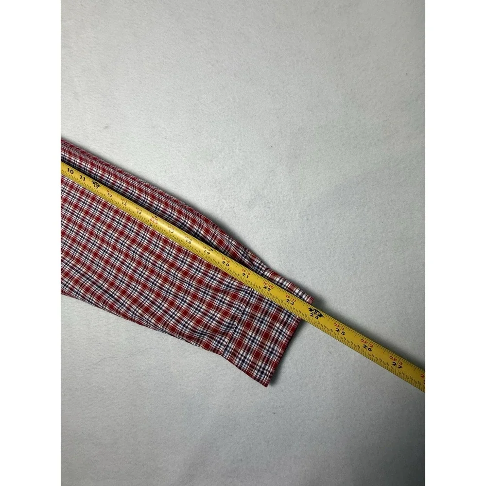 Ralph Lauren Blake Shirt Mens Large Red Plaid Cotton Button Down Long Sleeve L